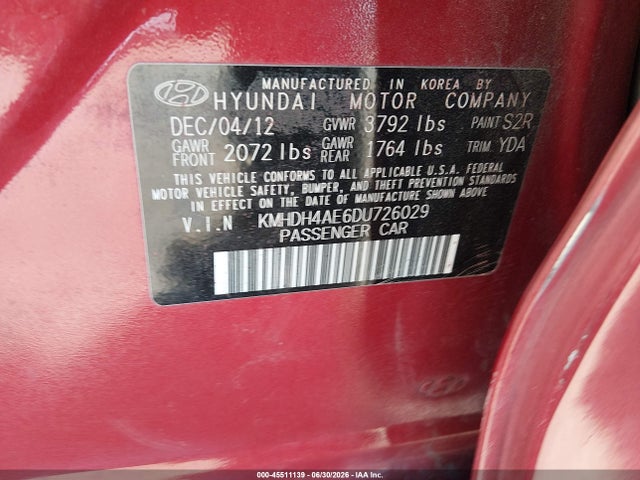 صورة 9 لـ 2013 Hyundai ELANTRA GLS (ULSAN PLANT)