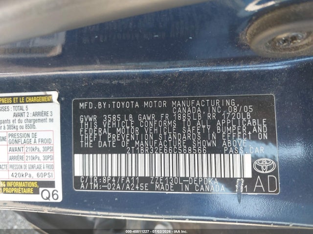 2006 Toyota COROLLA CE photo 9