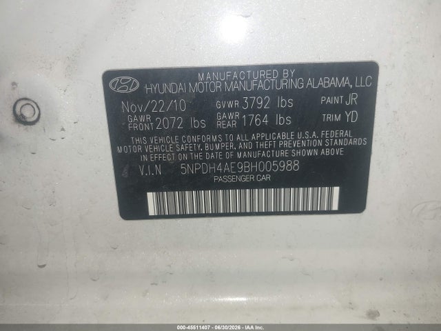 2011 Hyundai ELANTRA LIMITED photo 9