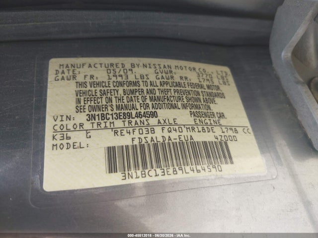 2009 Nissan VERSA 1.8S — фото 9