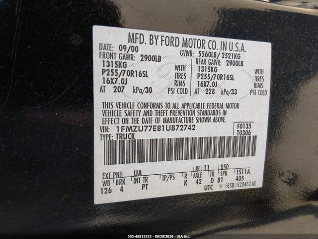 صورة 9 لـ 2001 FORD EXPLORER SPORT TRAC