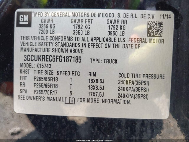 صورة 9 لـ 2015 Chevrolet SILVERADO 1500 LT