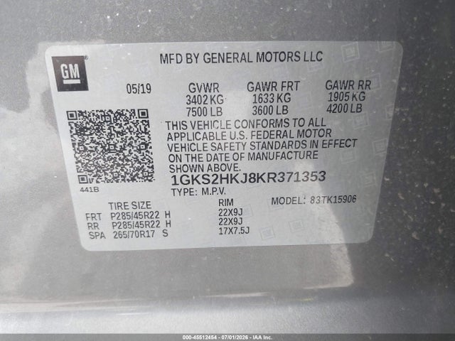 2019 GMC YUKON XL DENALI 9