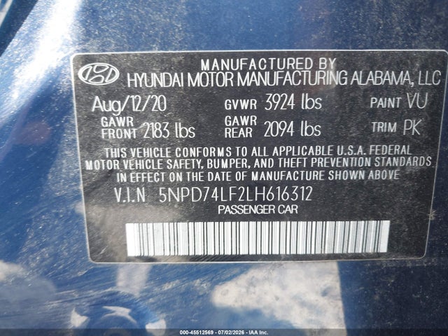 صورة 9 لـ 2020 Hyundai ELANTRA SE
