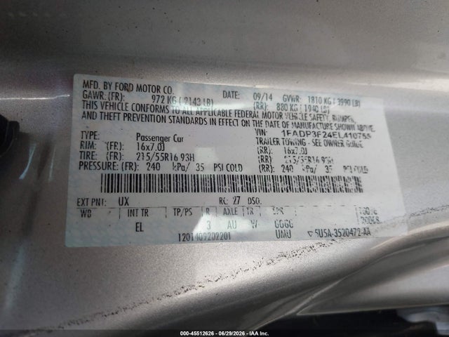 2014 FORD FOCUS SE photo 9