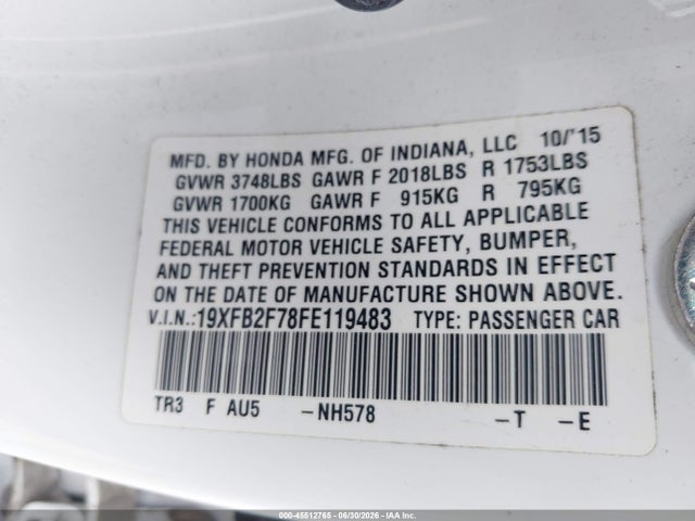 2015 Honda CIVIC SE 照片 9