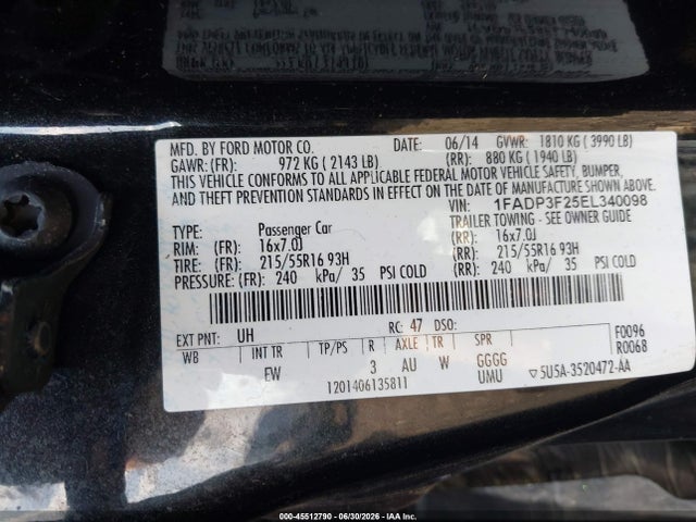 2014 FORD FOCUS SE 照片 9