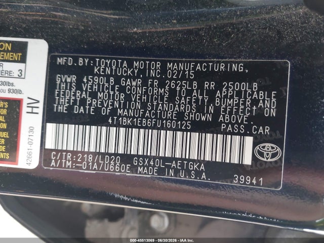 2015 Toyota AVALON XLE 照片 9