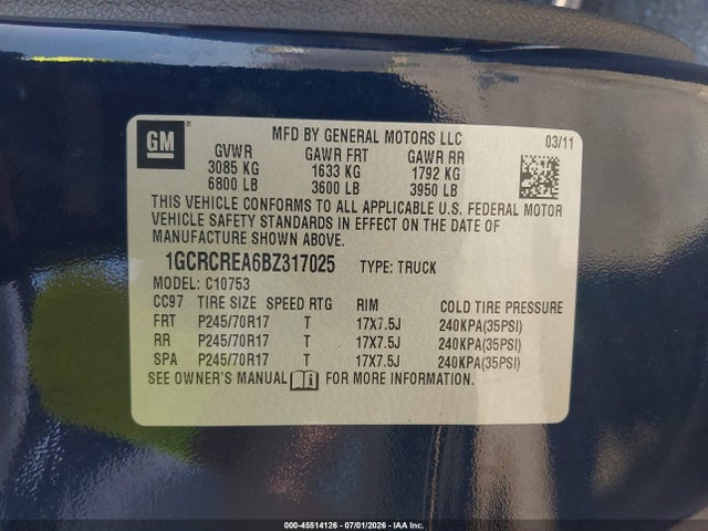 صورة 9 لـ 2011 Chevrolet SILVERADO 1500 LS
