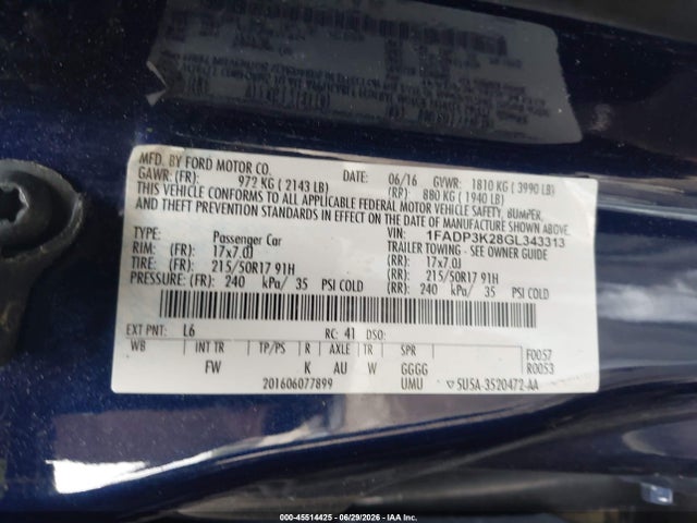 2016 FORD FOCUS SE 照片 9