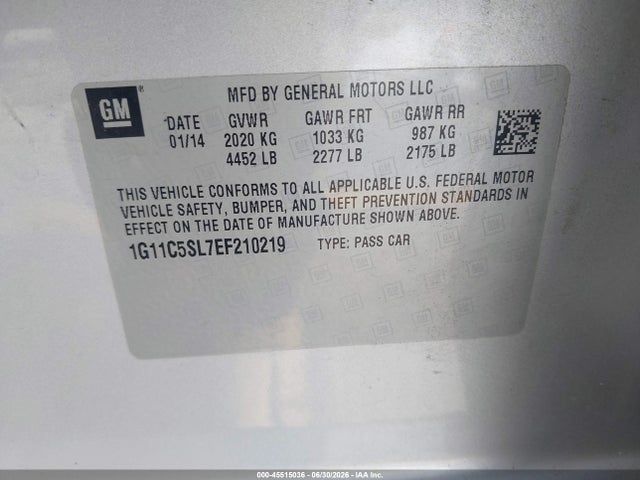 صورة 9 لـ 2014 Chevrolet MALIBU 1LT
