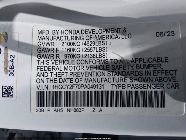 2023 HONDA ACCORD HYBRID SPORT-L 9