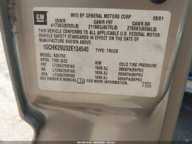 2002 Chevrolet SILVERADO 2500HD LT 照片 9