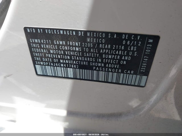 2012 Volkswagen JETTA 2.5L SE 照片 9