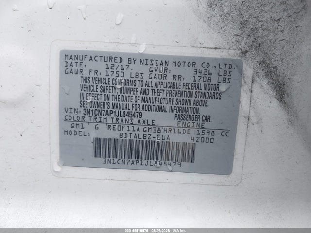صورة 9 لـ 2018 Nissan VERSA 1.6 SV