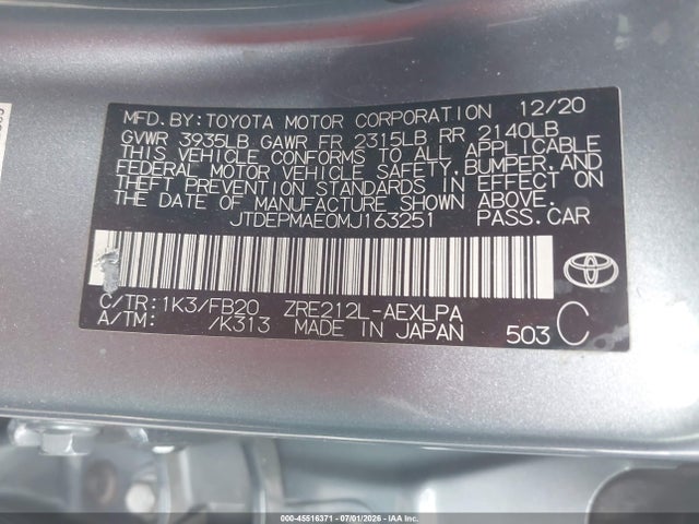 صورة 9 لـ 2021 Toyota COROLLA LE