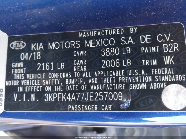 صورة 9 لـ 2018 KIA FORTE LX