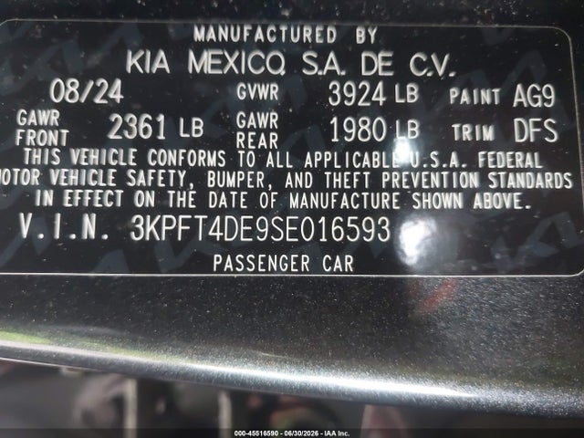 2025 KIA K4 LXS photo 9