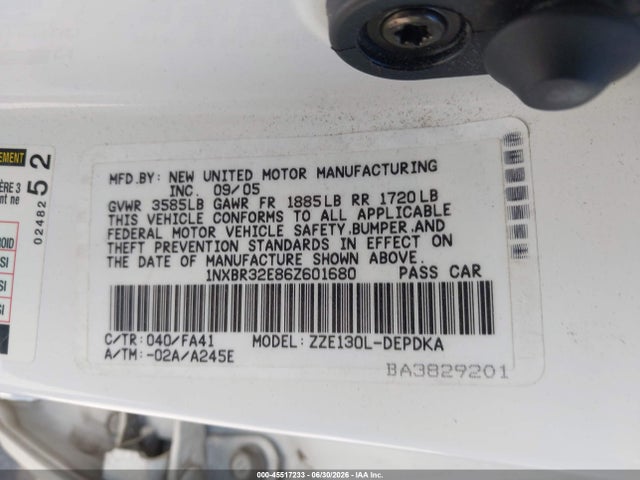 2006 Toyota COROLLA CE photo 9