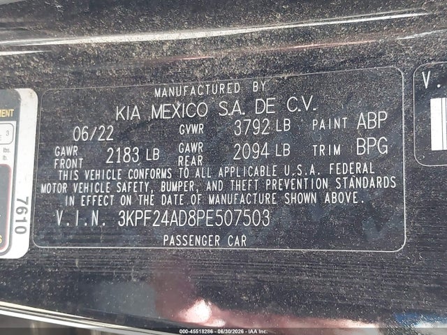 2023 KIA FORTE LXS 照片 9