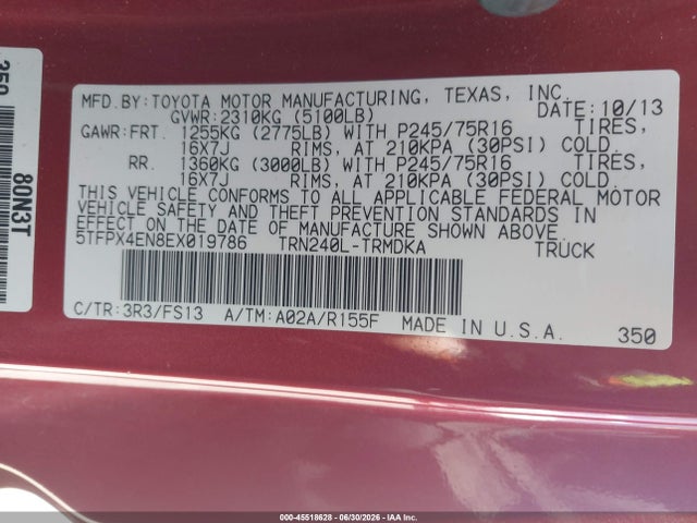 2014 Toyota TACOMA 照片 9