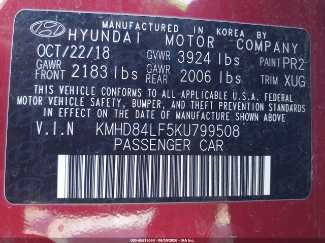 2019 Hyundai ELANTRA SEL 照片 9