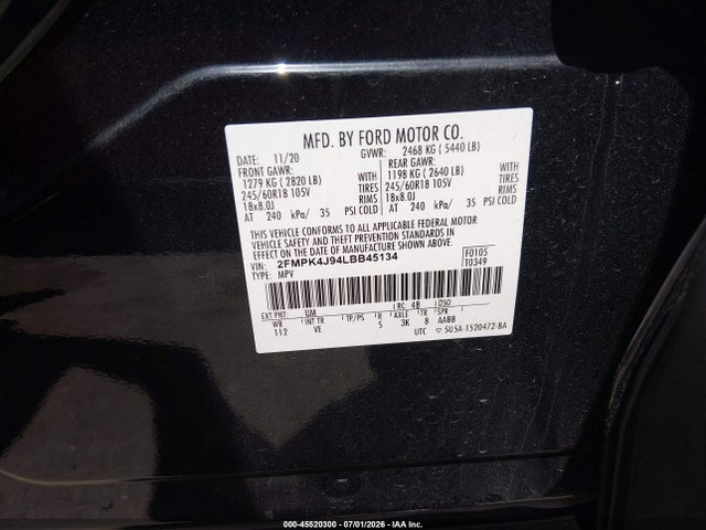 2020 FORD EDGE SEL 9