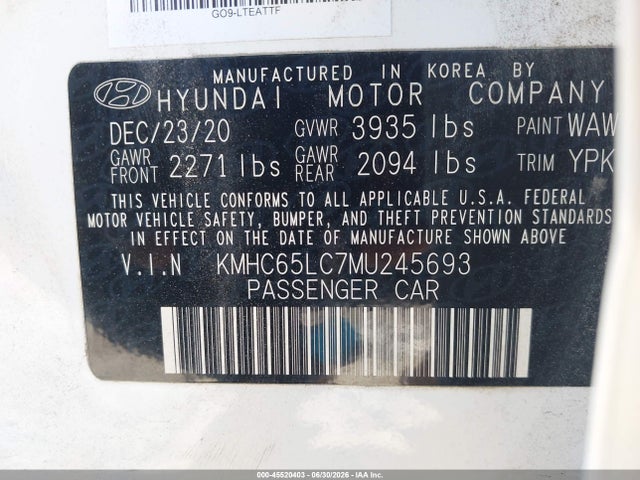 صورة 9 لـ 2021 Hyundai IONIQ HYBRID BLUE