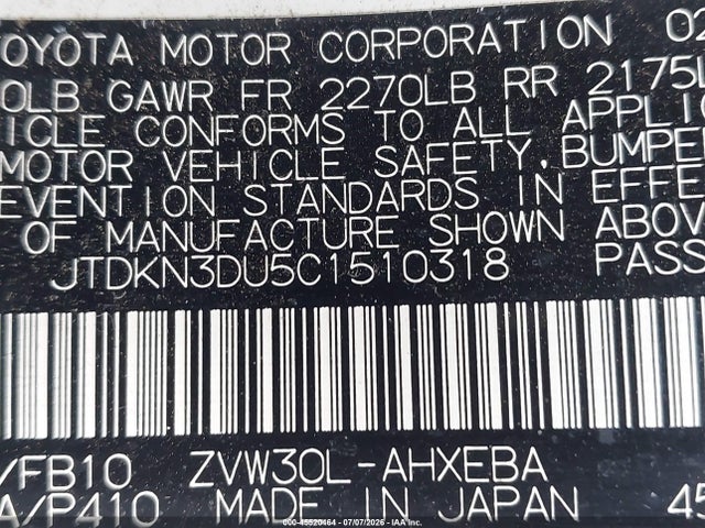2012 Toyota PRIUS THREE photo 9