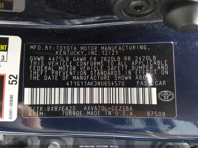 صورة 9 لـ 2022 Toyota CAMRY SE