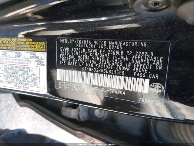 2006 Toyota CAMRY LE V6 — фото 9