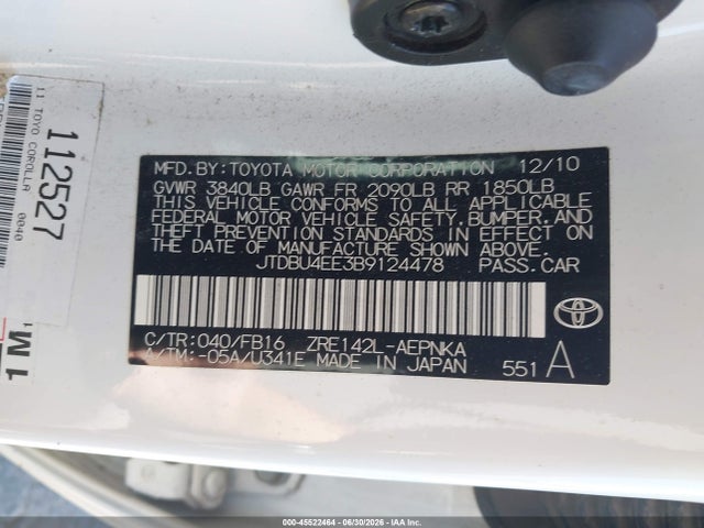 2011 Toyota COROLLA LE 照片 9