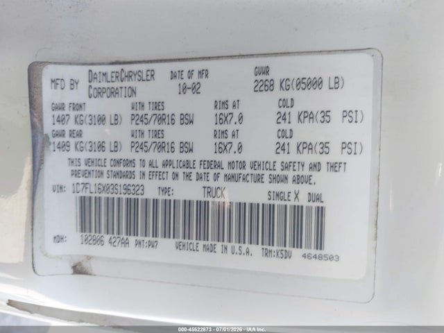 2003 Dodge DAKOTA 照片 9