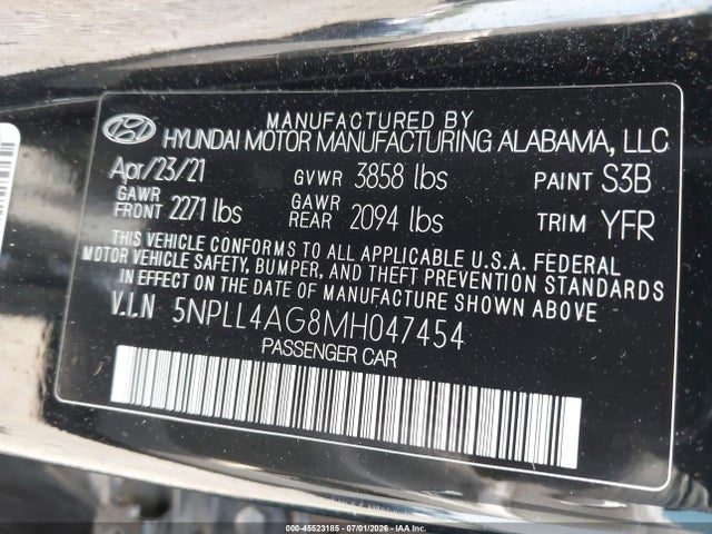 2021 HYUNDAI ELANTRA SE 9