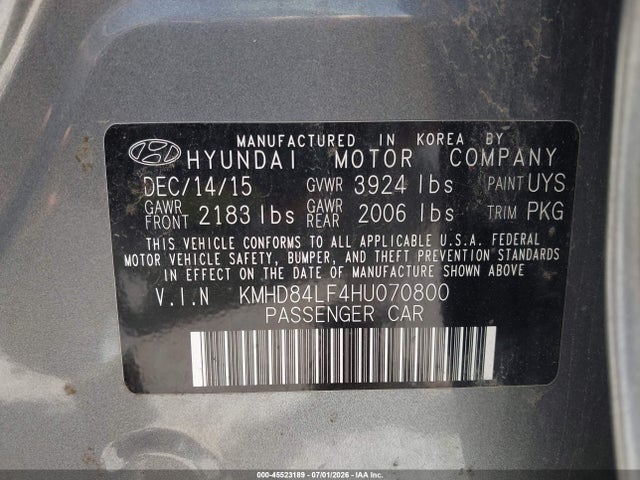 2017 Hyundai ELANTRA LIMITED 照片 9