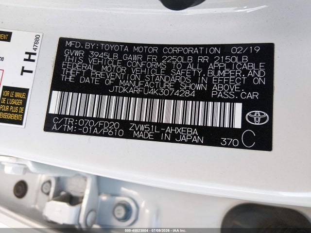صورة 9 لـ 2019 Toyota PRIUS LE