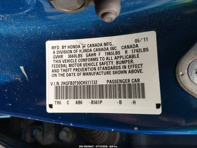 2012 Honda CIVIC LX — фото 9
