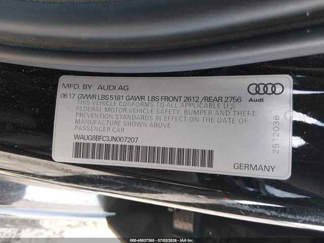 2018 AUDI A6 2.0T PREMIUM PLUS — фото 9