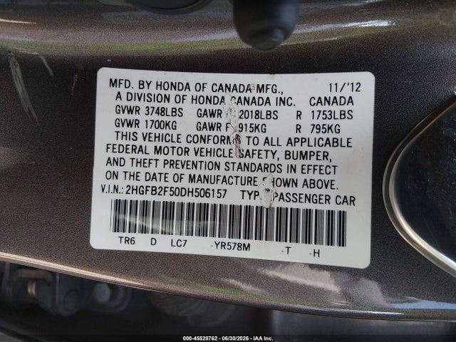 صورة 9 لـ 2013 Honda CIVIC LX
