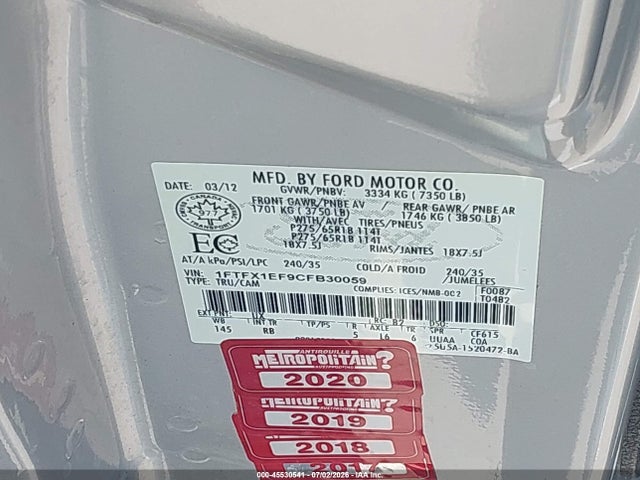 2012 FORD F-150 FX4 照片 9