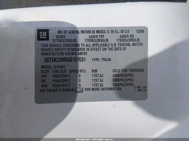 2009 GMC SIERRA 1500 SLE 照片 9