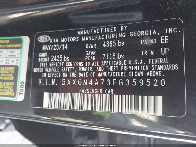 2015 KIA OPTIMA LX 照片 9