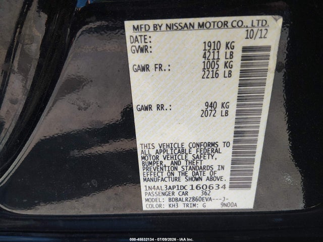 2013 Nissan ALTIMA 2.5 S 照片 9