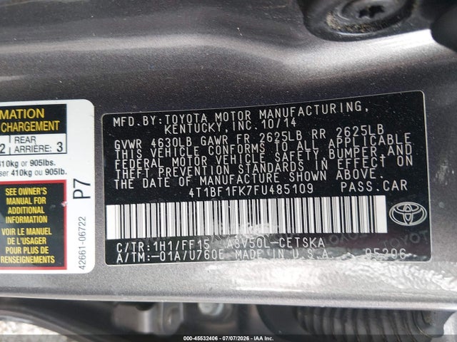 صورة 9 لـ 2015 Toyota CAMRY SE