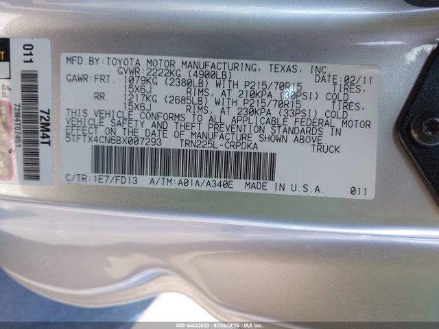 2011 Toyota TACOMA 照片 9