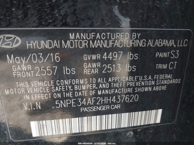 2017 Hyundai SONATA SPORT 照片 9