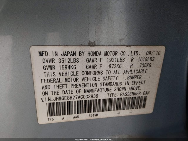 2010 Honda FIT — фото 9