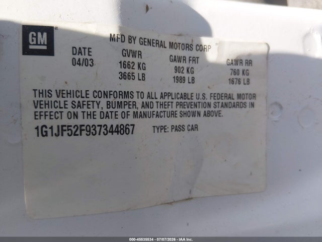 صورة مصغرة 9 لـ 2003 Chevrolet CAVALIER LS