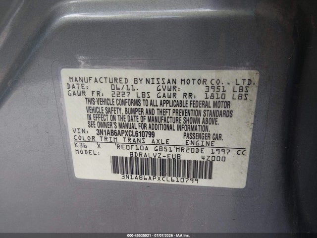 صورة 9 لـ 2012 Nissan SENTRA 2.0 SL