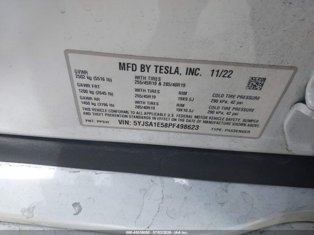 2023 TESLA MODEL S DUAL MOTOR ALL-WHEEL DRIVE/STANDARD RANGE 9